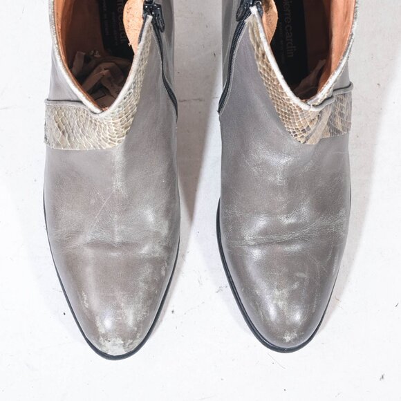 Pierre Cardin Ankle Booties in Grey/Snakeskin - 8 - Picture 5 of 9
